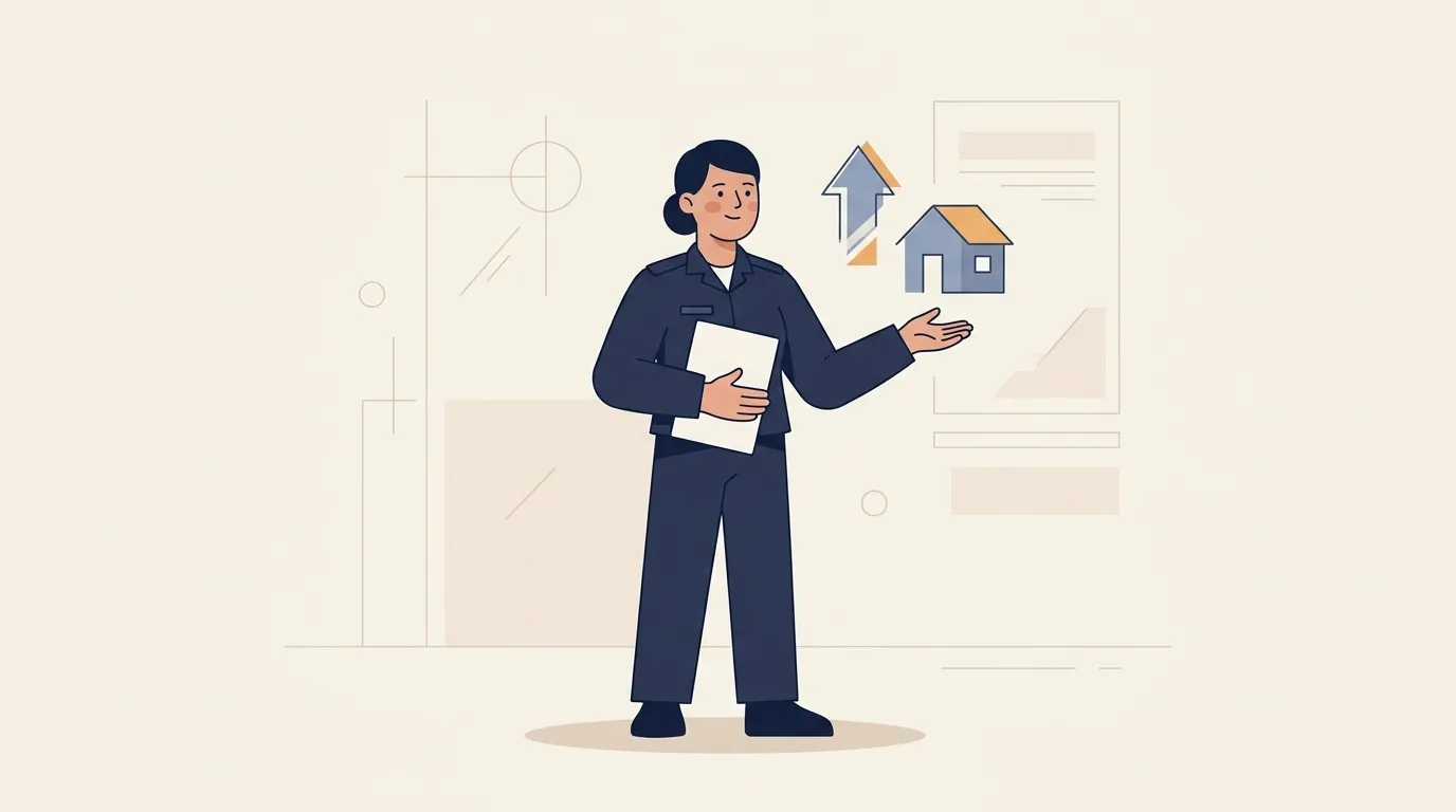 Femme professionnelle tenant documents pr&eacute;sente maisons