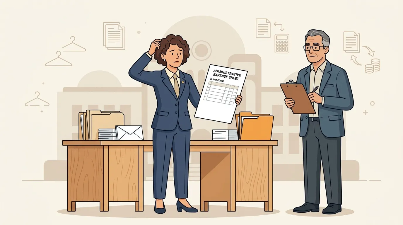 Femme et homme en costume avec documents administratifs au bureau