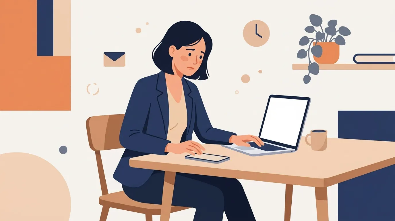 Femme en costume travaillant sur ordinateur portable au bureau