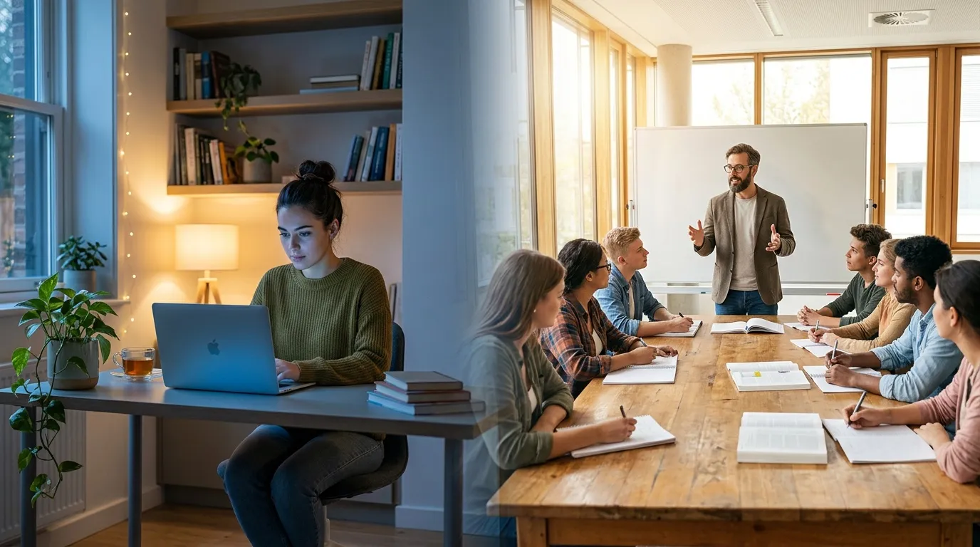 Formation en ligne vs formation en présentiel : peut-on vraiment atteindre le même niveau ?