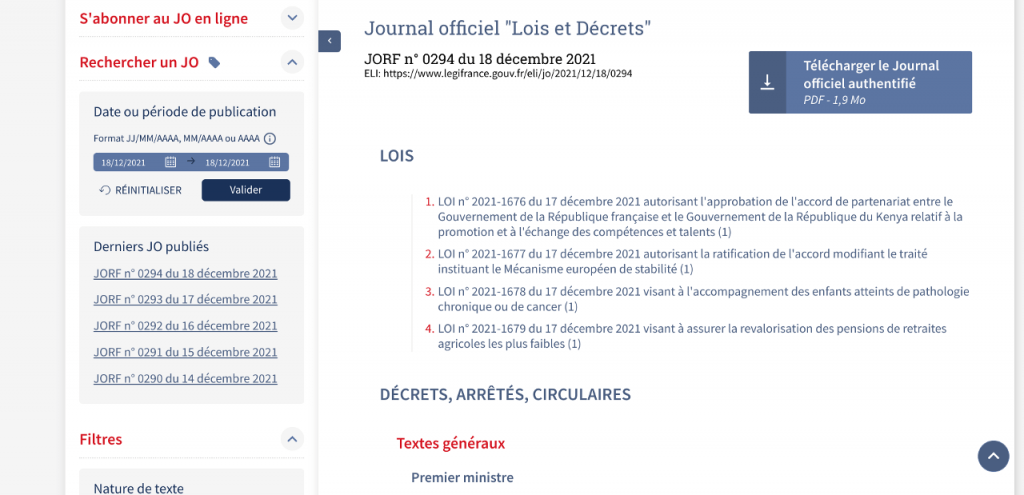 annonce légale