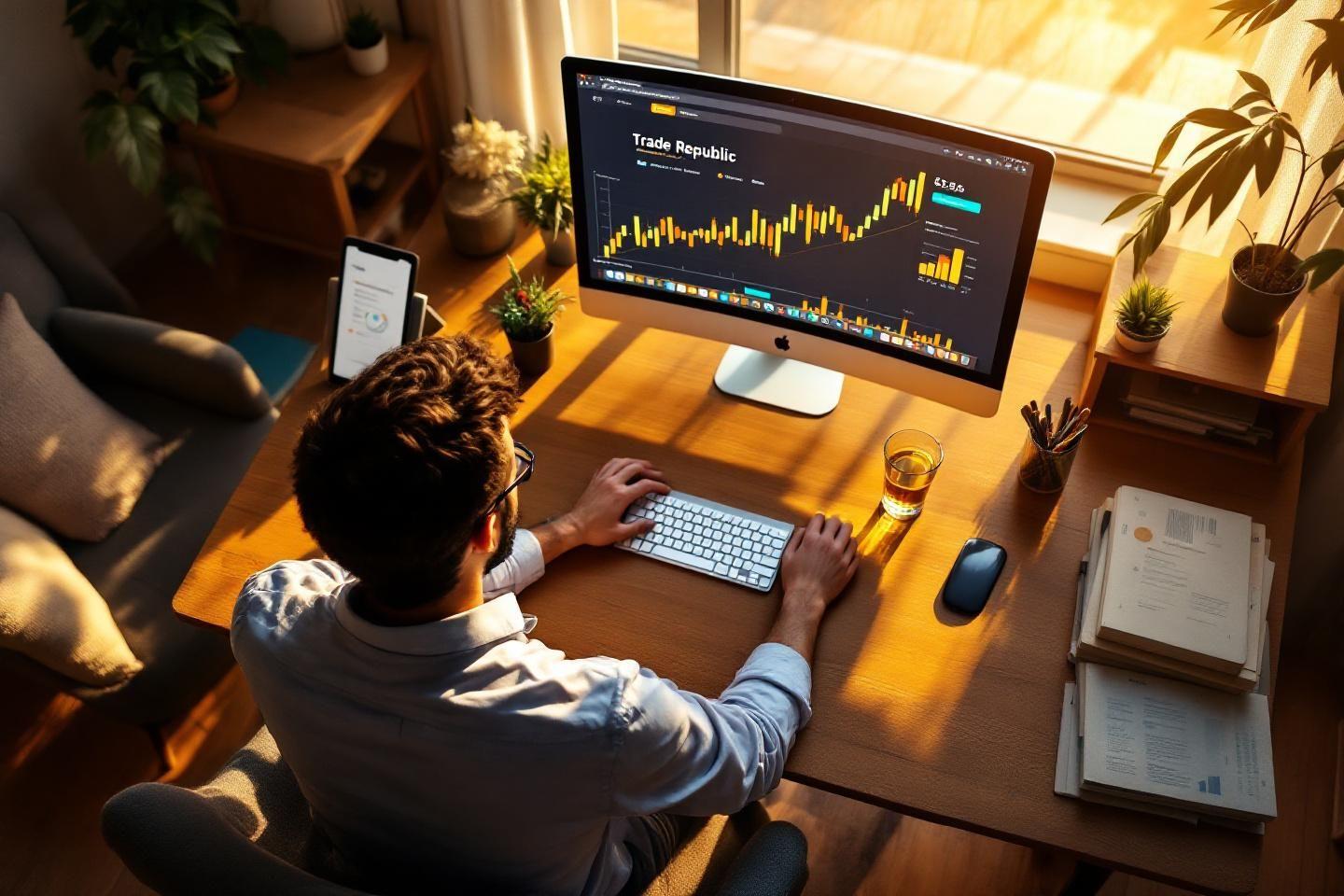 Investisseur devant un écran analysant des graphiques boursiers
