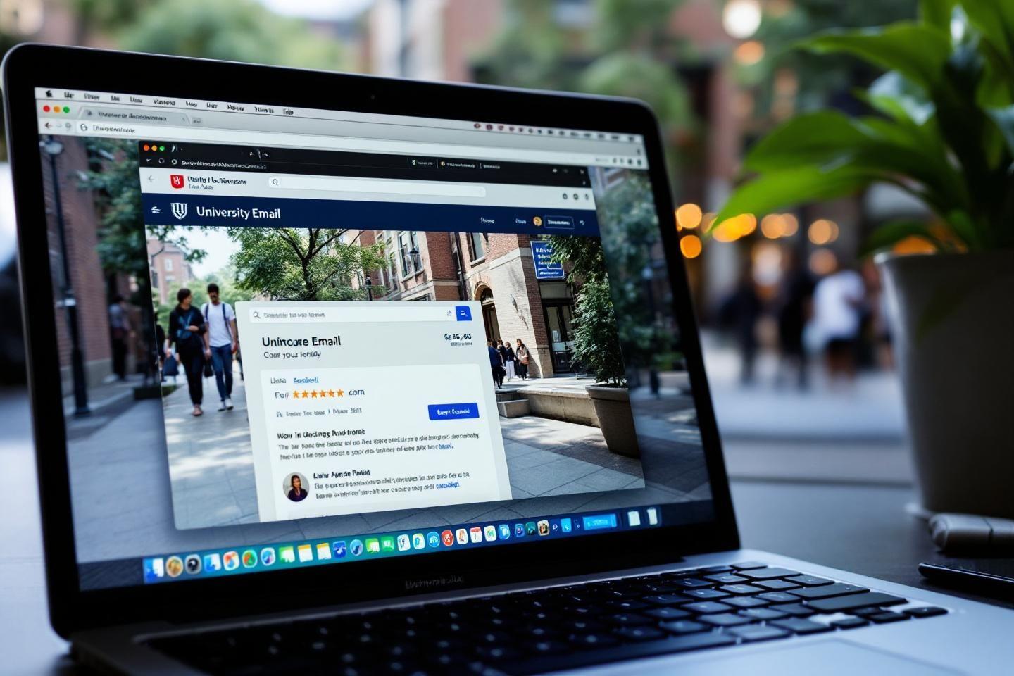 Écran d'ordinateur affichant l'interface d'un email universitaire