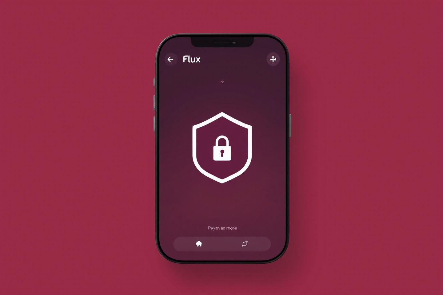 Écran de smartphone affichant un logo de verrouillage sécurisé