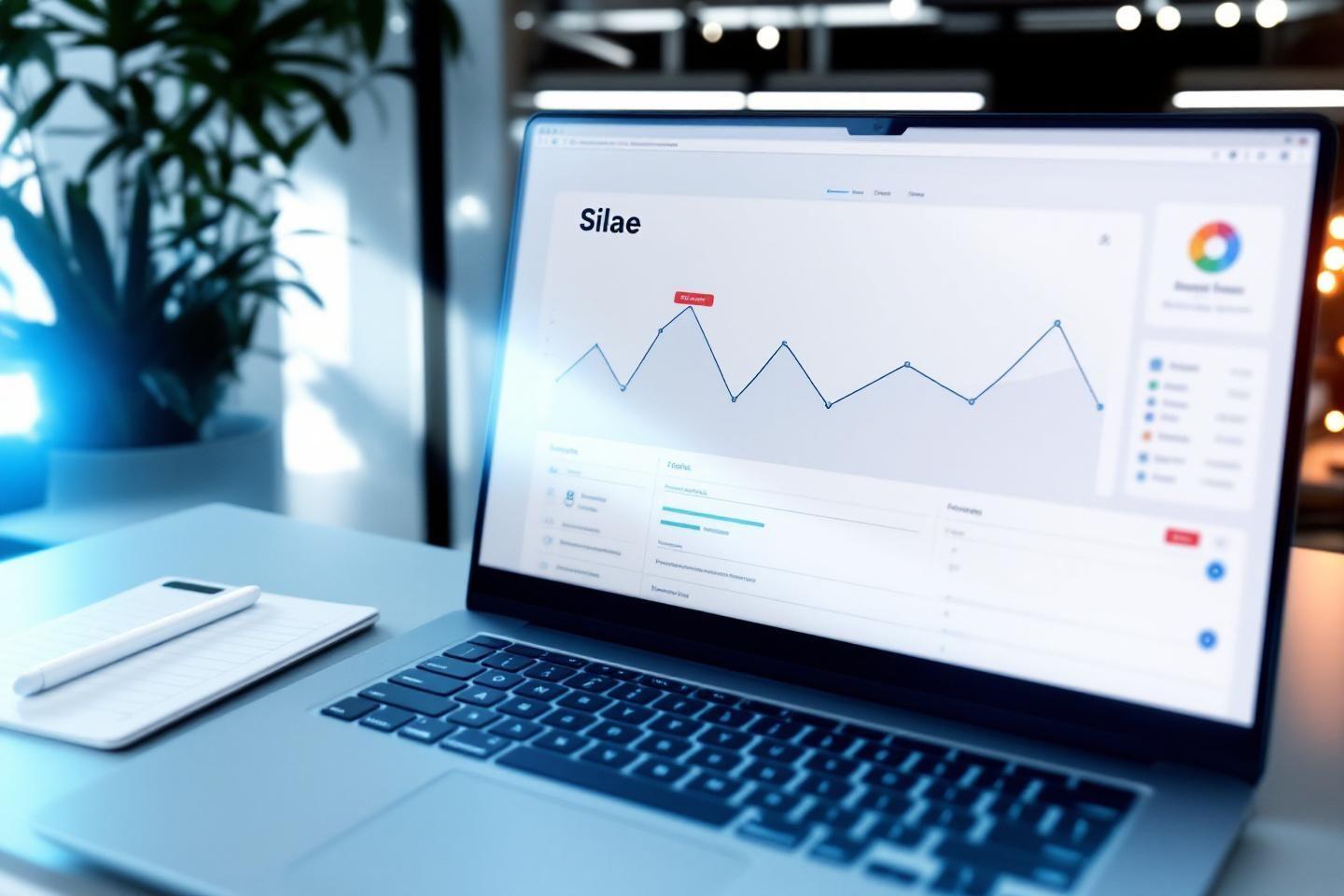 Écran d'ordinateur montrant un graphique de performance Silae