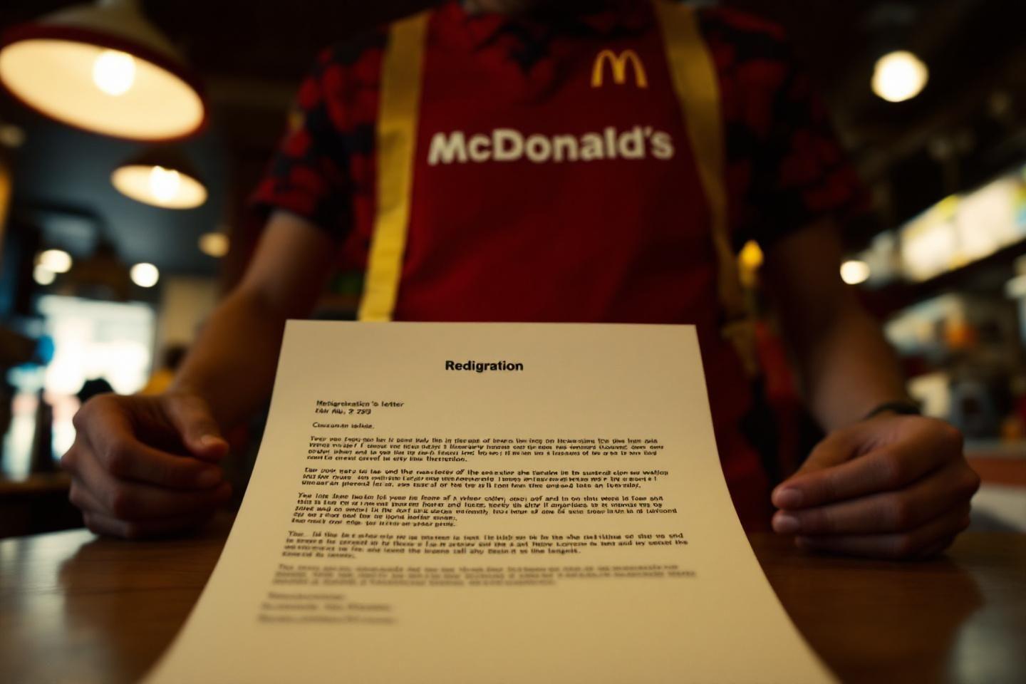 Préavis et démission chez McDo : exemple de lettre pour la restauration rapide